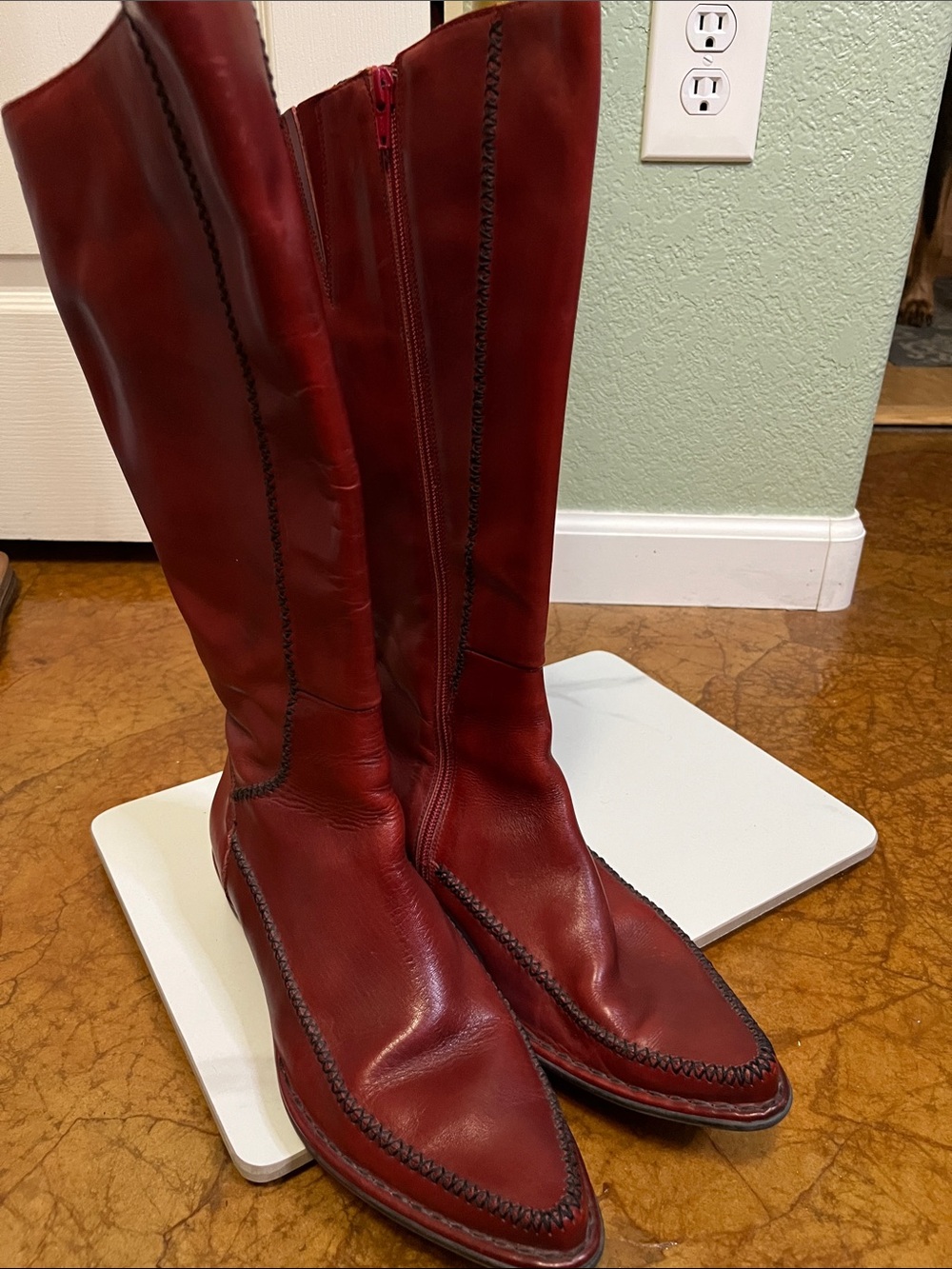 PIKOLINOS Tall Red Leather Over-the-Knee Boots Sz 8.5 or EU 39